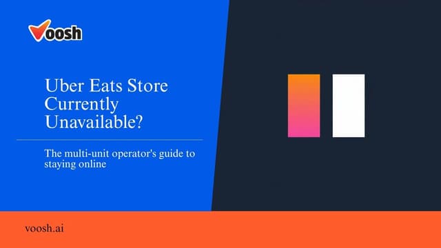Uber Eats Store "Currently Unavailable"? Why It Happens and How to Fix It